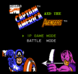 Captain America and the Avengers (USA) Title Screen
